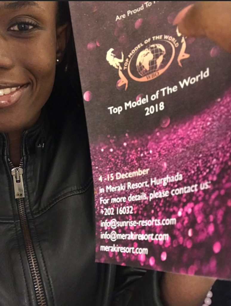 Princess of the Globe Ghana Thelma Azasoo in Egypt for Top Model of the World