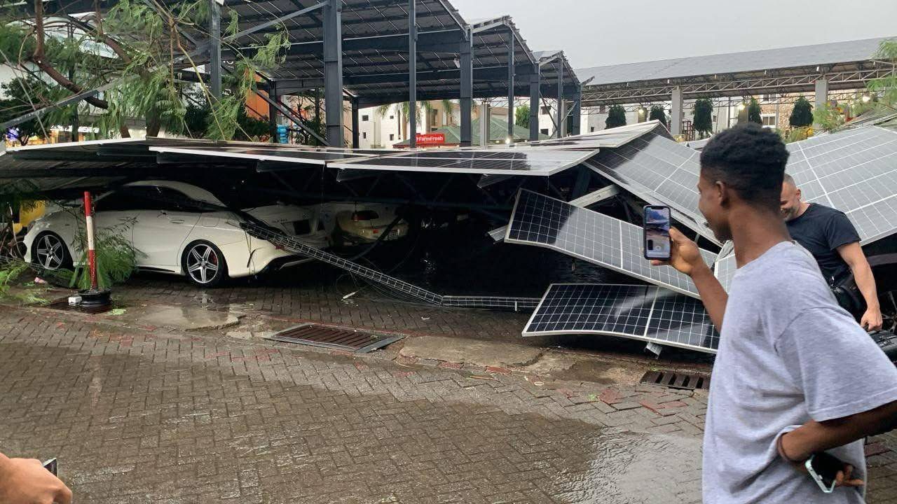 A&C Mall Solar Panel Collapse