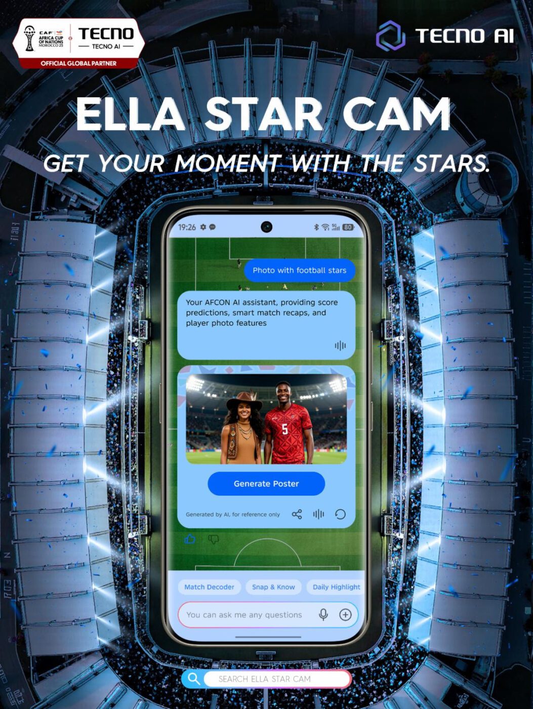 TECNO AI Features Give AFCON Fans Personalized Insights and Highlights