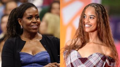 Malia and Michelle Obama