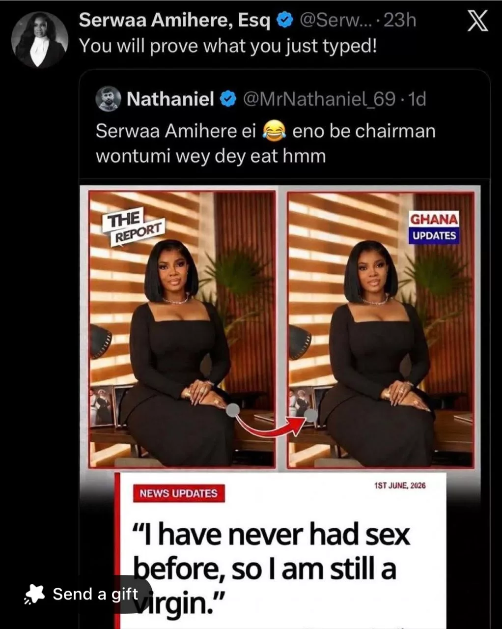 Serwaa Amihere virgin
