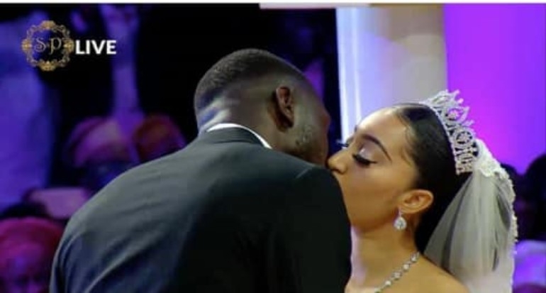 Watch: Ghanaian businessman Philip marries Pastor Chris' first daughter Sharon