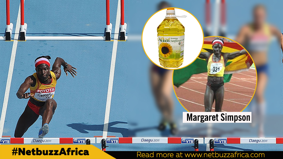 Former Ghanaian heptathlete, Margaret Simpson, sells cooking oil to survive