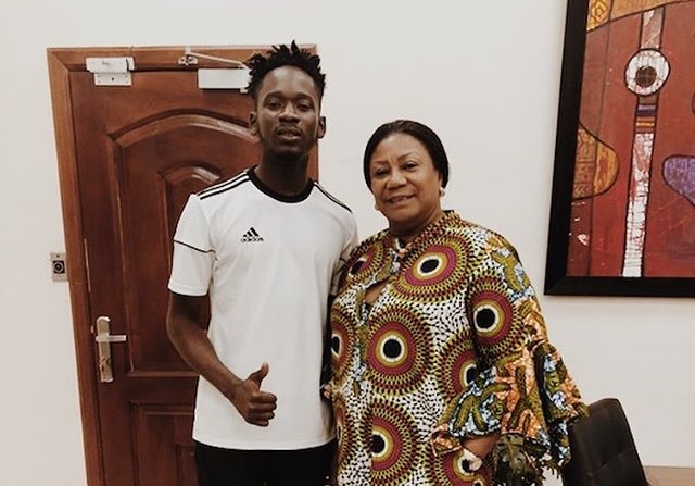 First Lady Rebecca Akufo-Addo hosts Nigerian musician Mr Eazi