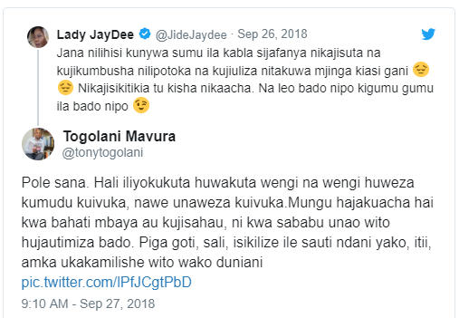 Tanzanian songbird Lady Jaydee scares fans with suicidal thoughts